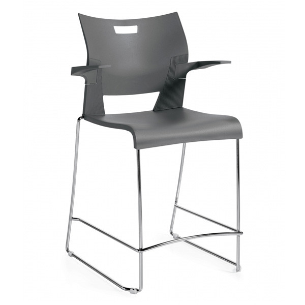 global Duet 6630 - Stacking Bar Stool with Arms